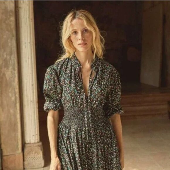 Doen Everly Dress | Black Montpelier Floral | M | EUC - Picture 5 of 14